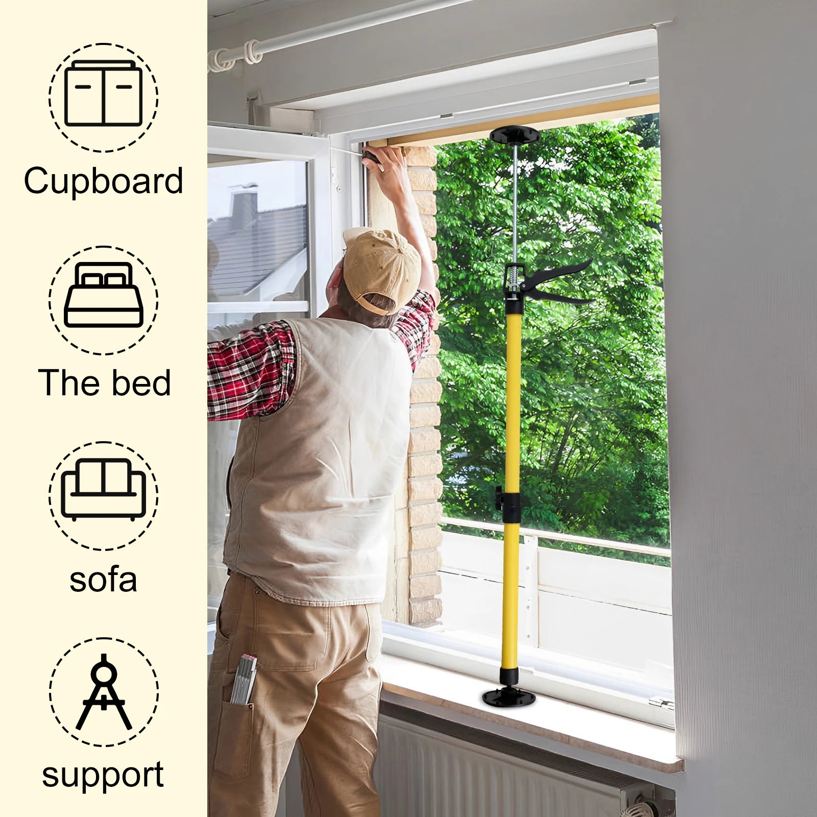 Wood Working Adjustable Non-Slip Telescopic  Support