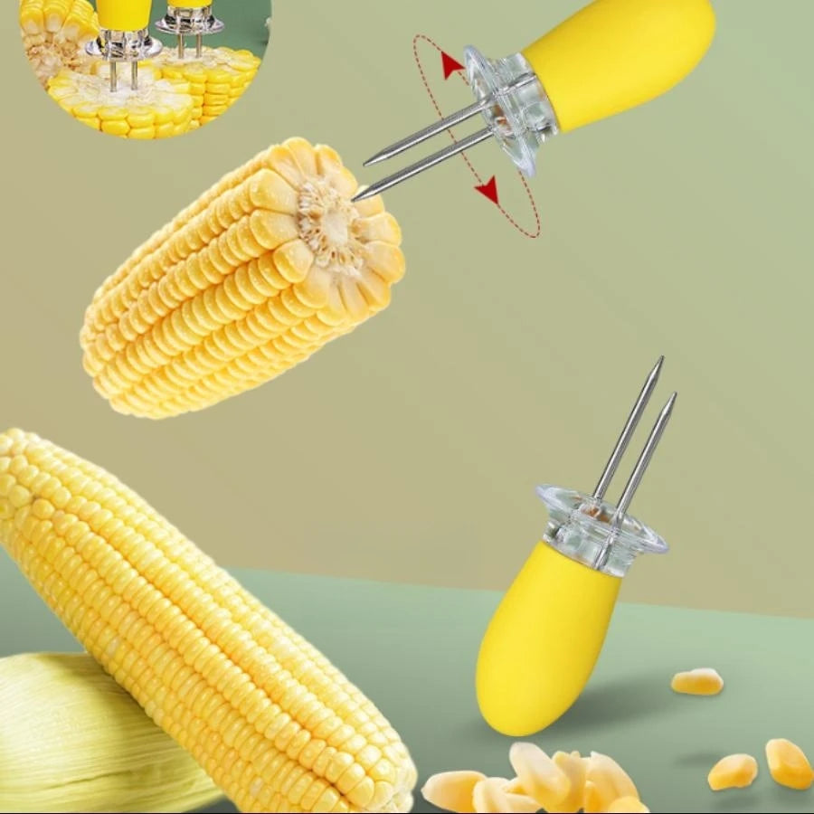 Stainless Steel Pin Corn Holders