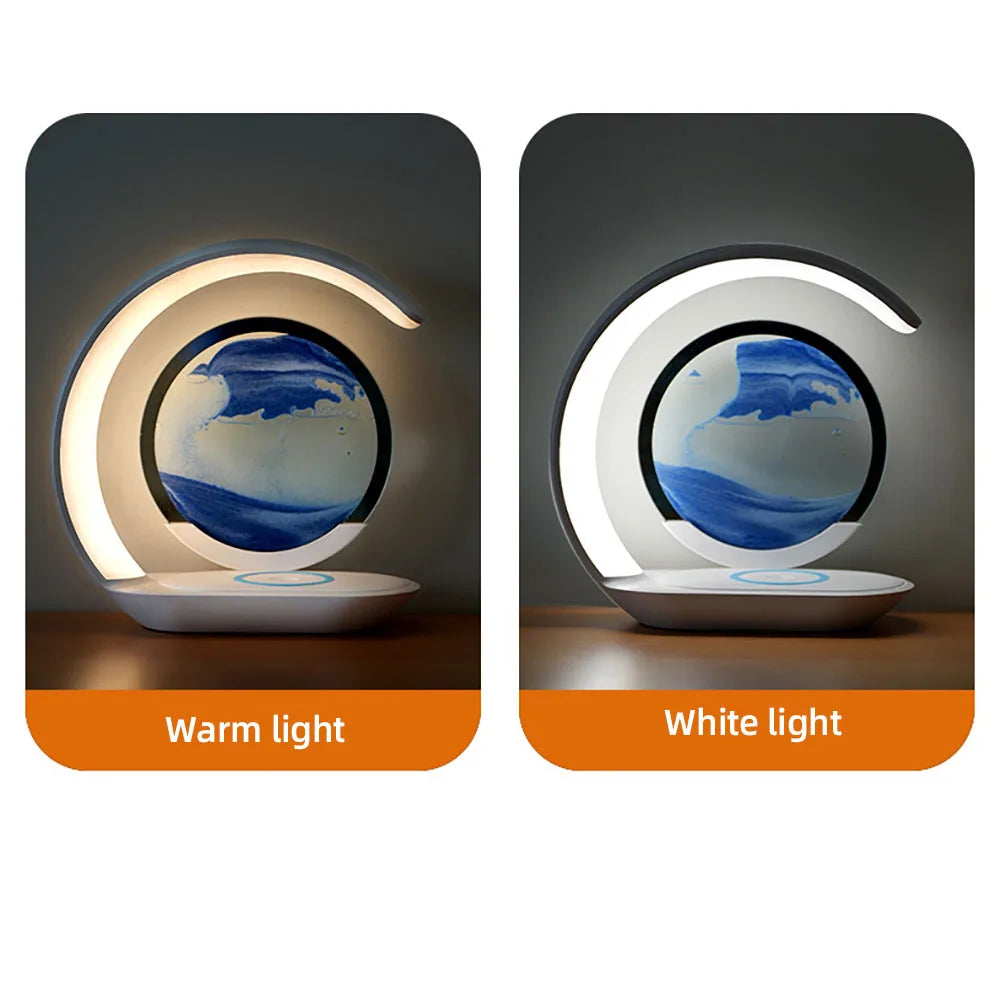 Quicksand Night Lamp With Wireless Charger