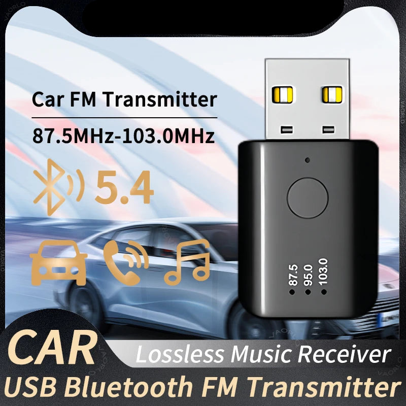 Car USB Bluetooth 5.4 Transmitter Receiver