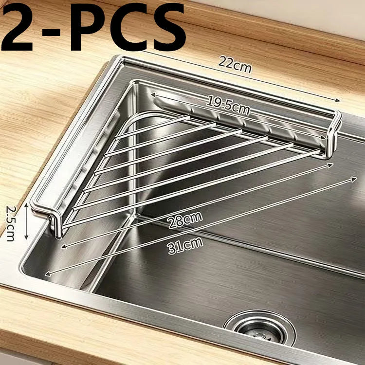 Stainless Steel Sink Corner Drain Rack