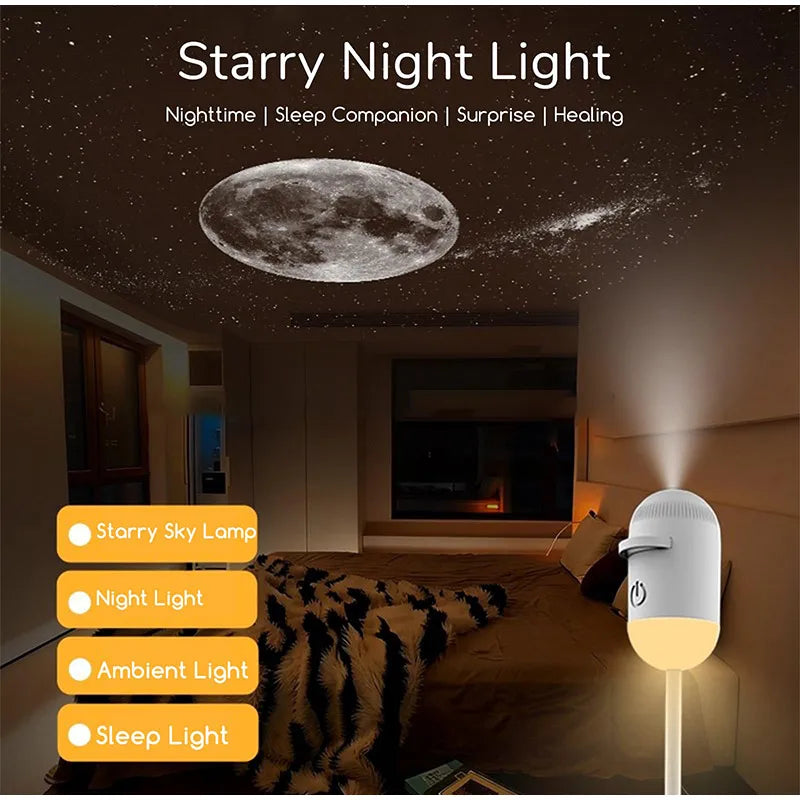 2-in-1 Mini Galaxy Star Projector