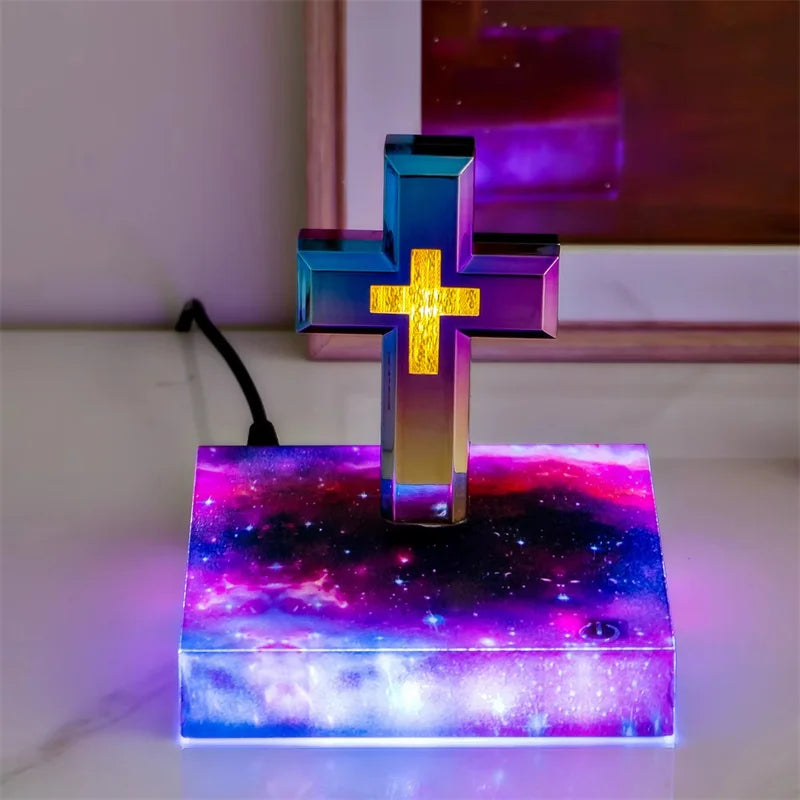 Levitating Holy Cross Lamp