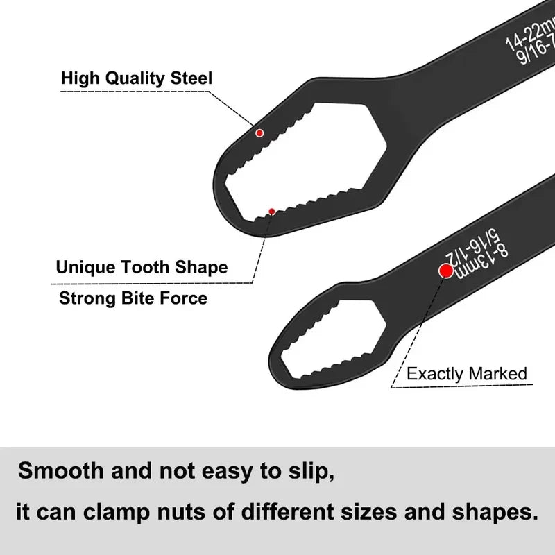 Universal Multi-size Double End  Wrench