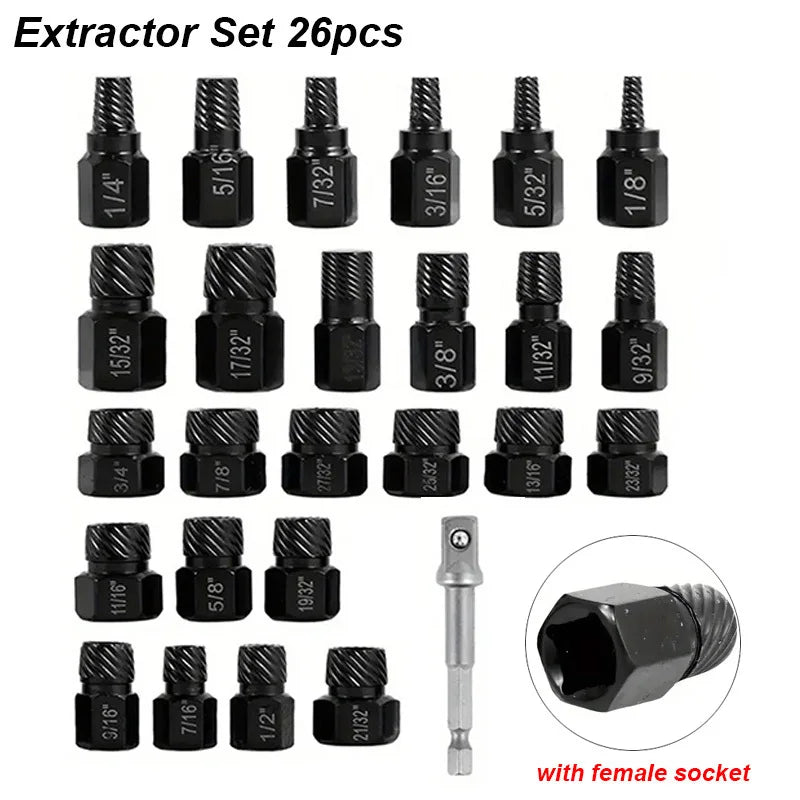 Damaged Screw Extractor Set