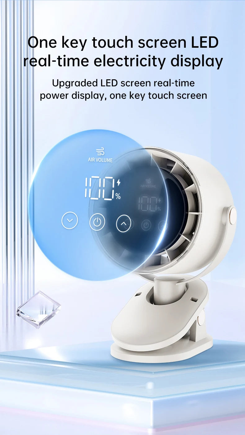 Rechargeable Clip-On Turbo Fan