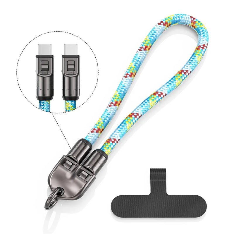 2 In 1 Lanyard Strap Fast Charging Cable