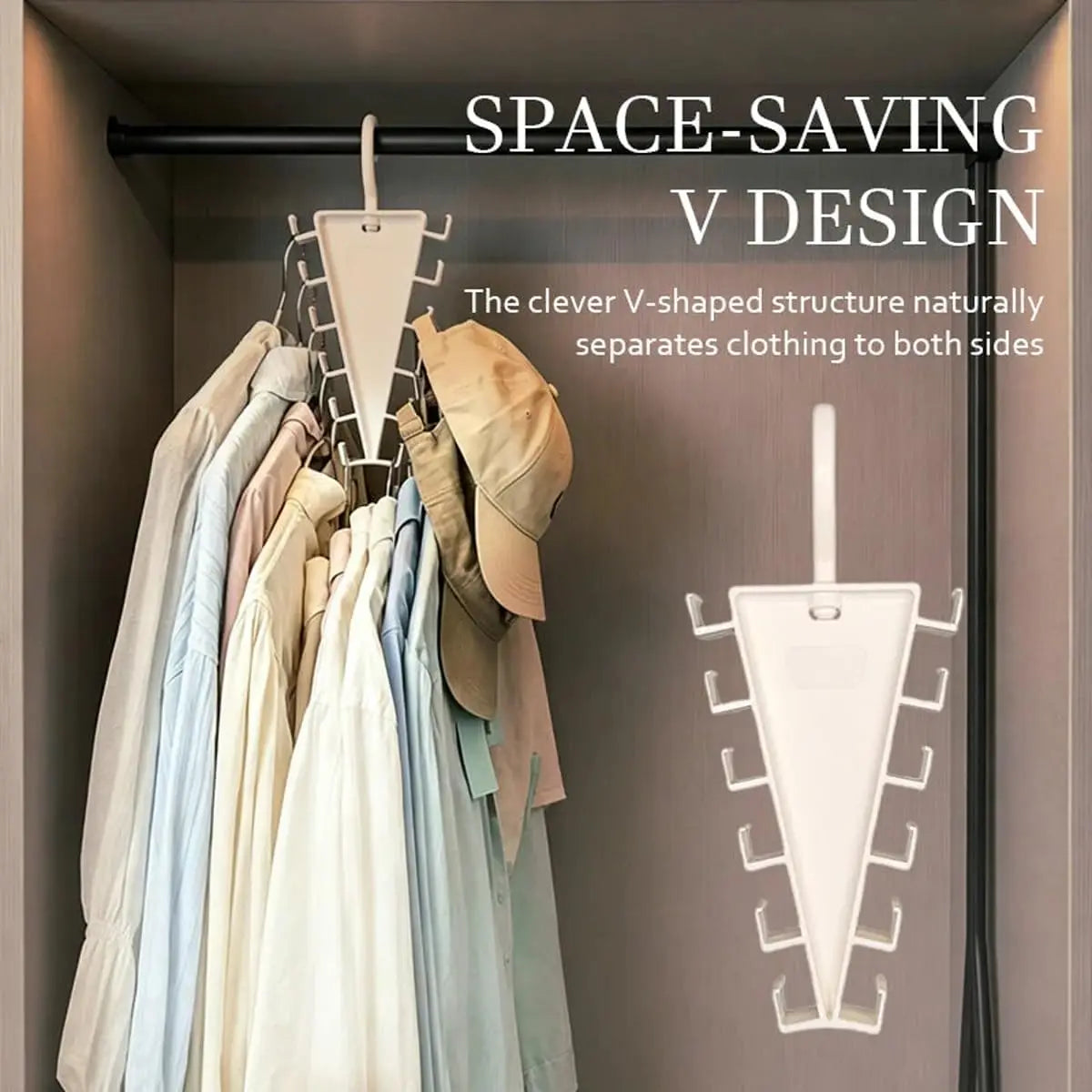 V-Shape Multi Hook Closet Hanger