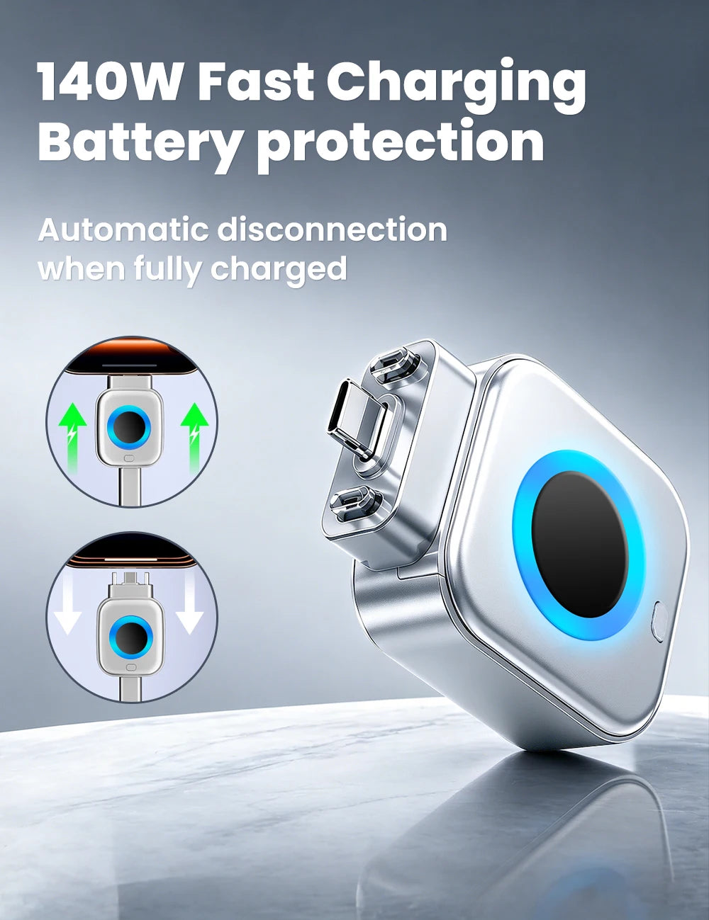 Type-C Auto Cut-Off Charging Adapter