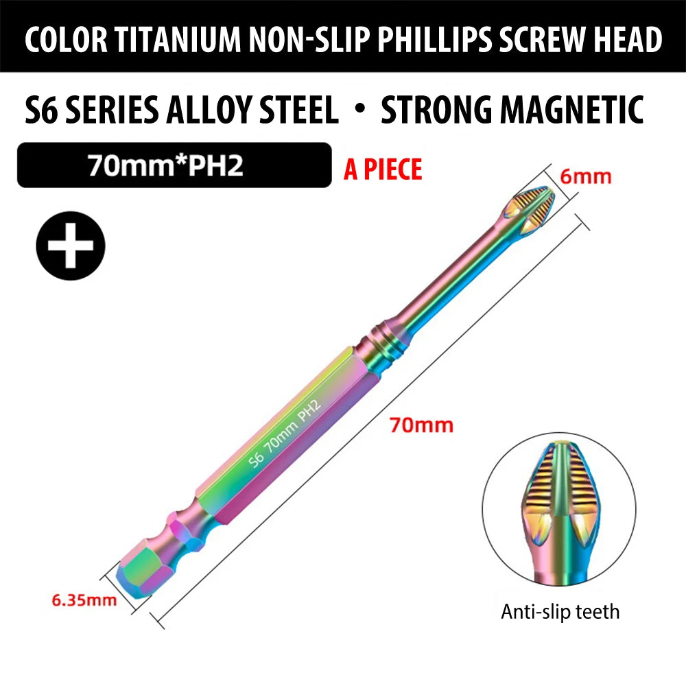 Magnetic Titanium Impact Anti-Slip Screw Head