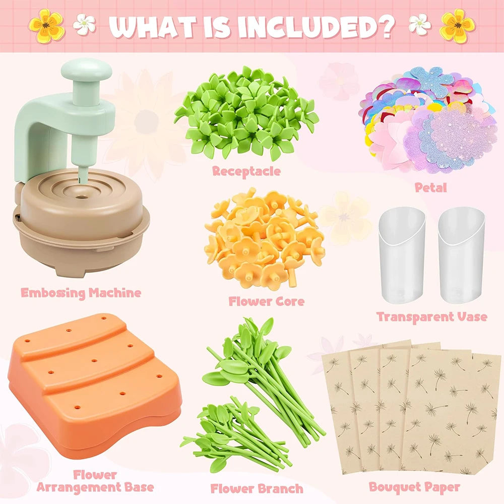 DIY Fabric Flower Bouquets Toy