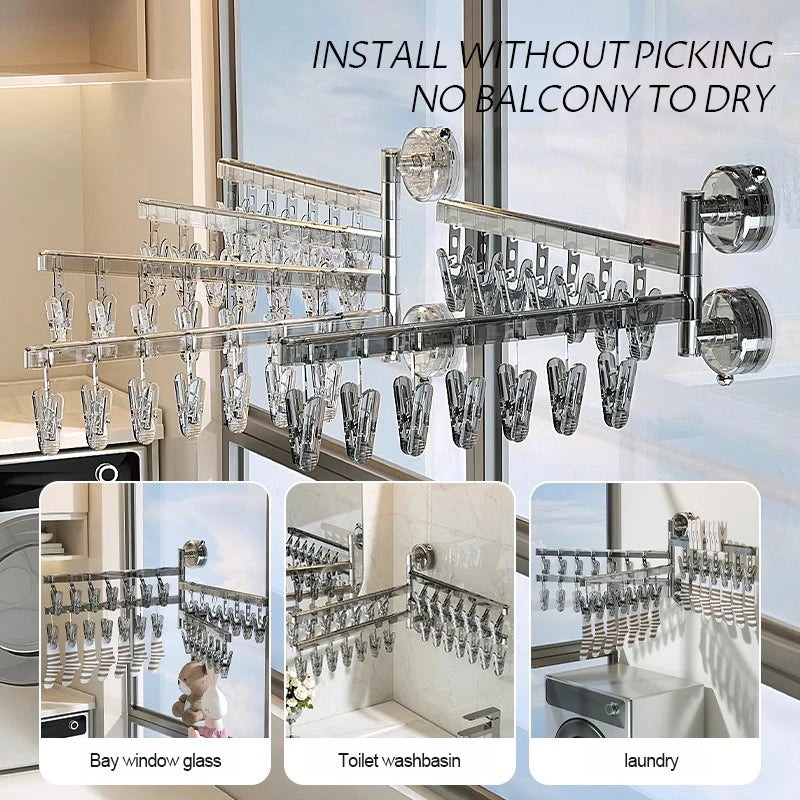 180 ° Rotation Drying Suction Cup For Clothes