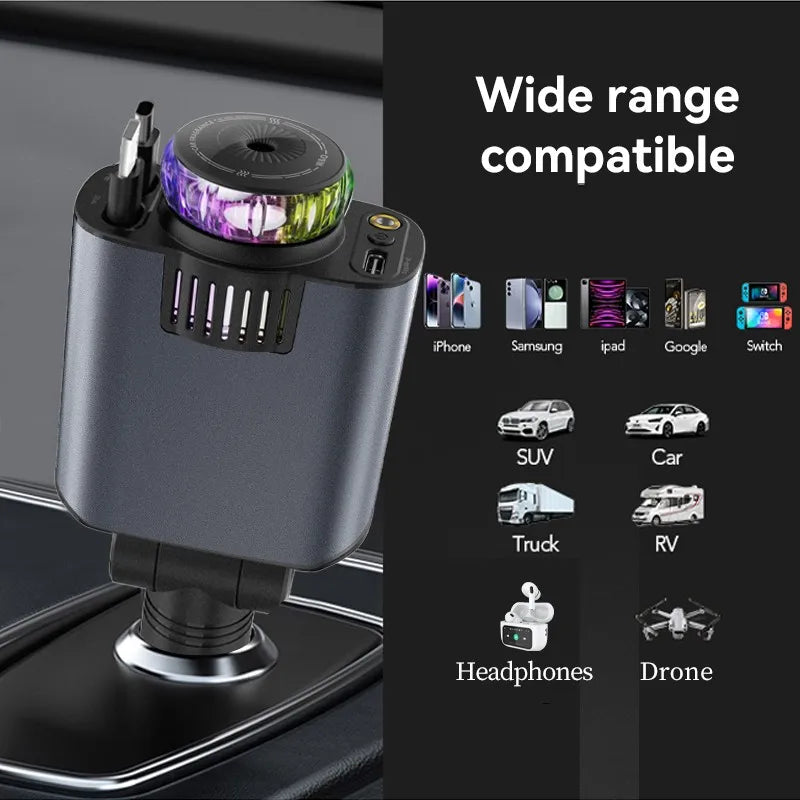 5-in-1 Car fast charger with Air Freshener