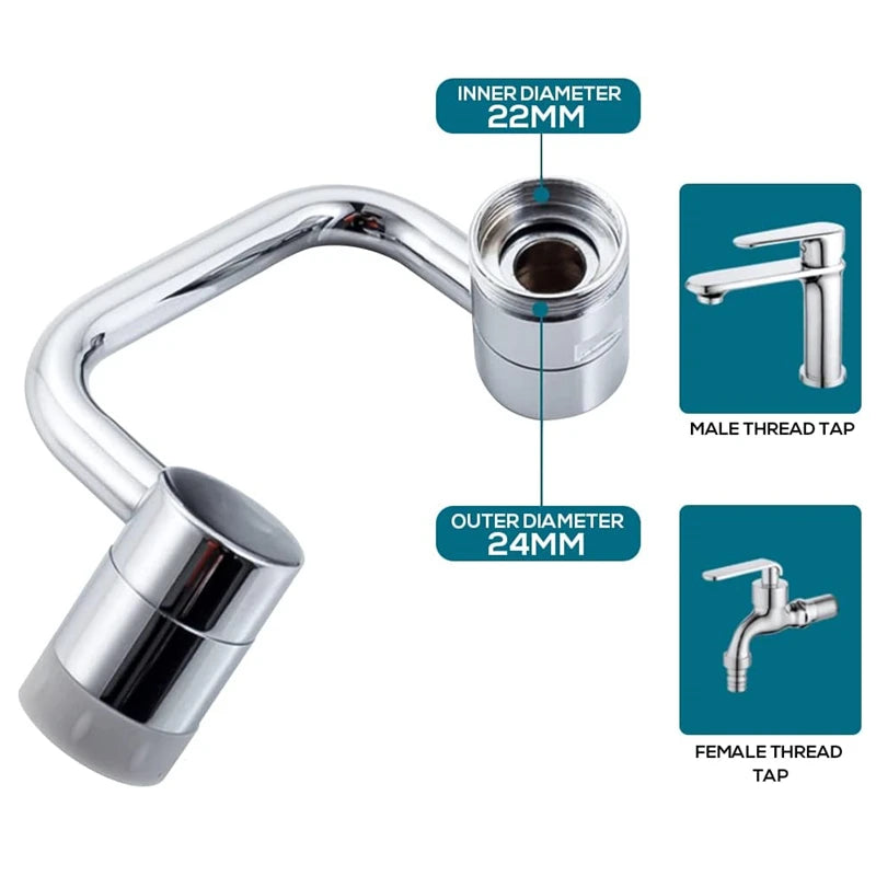 1080 Degree Rotating Faucet Extender - Dual Mode