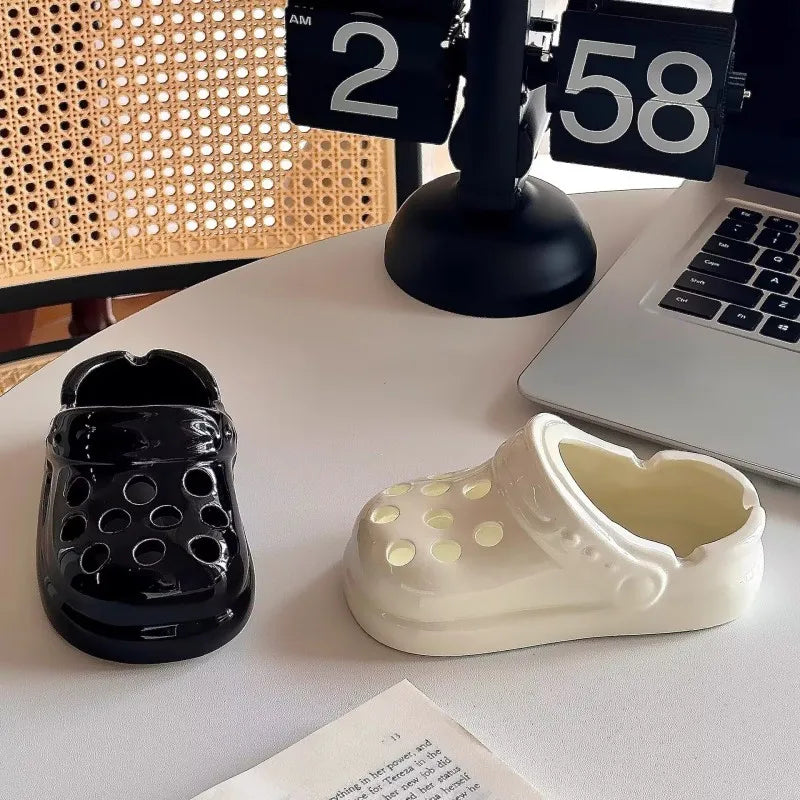 Sandal Art Ceramic Ashtray