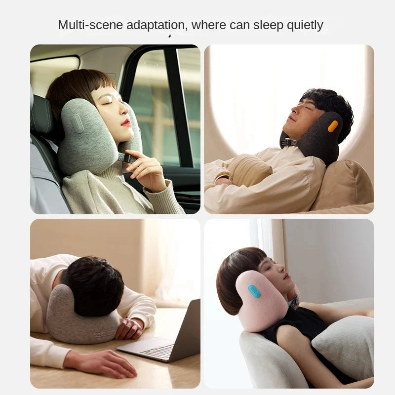 Travel Pillow with Noise Canceling Earmuffs