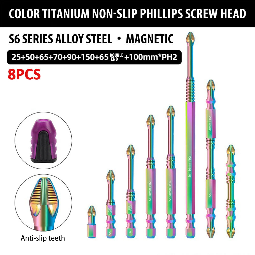 Magnetic Titanium Impact Anti-Slip Screw Head