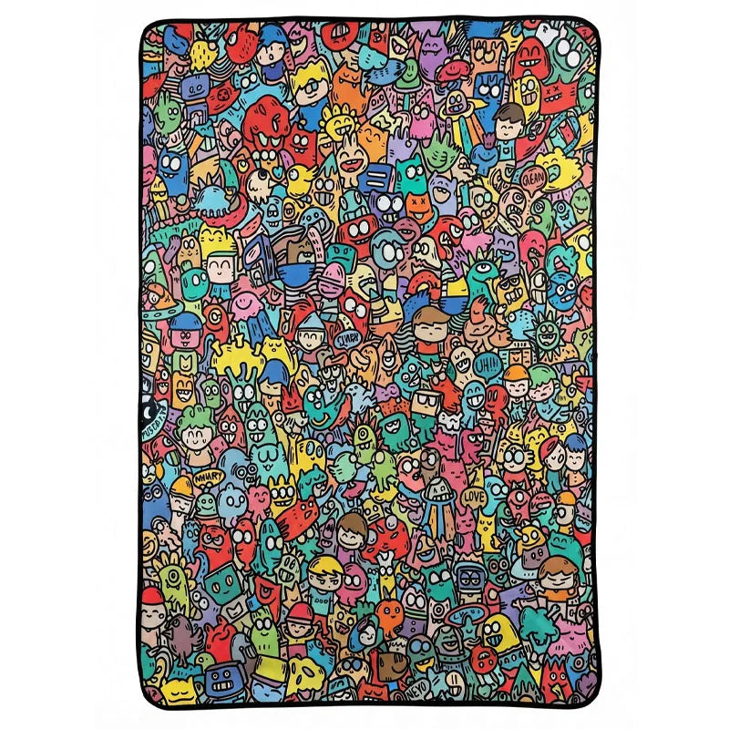 Creative Graffiti Coloring Blanket
