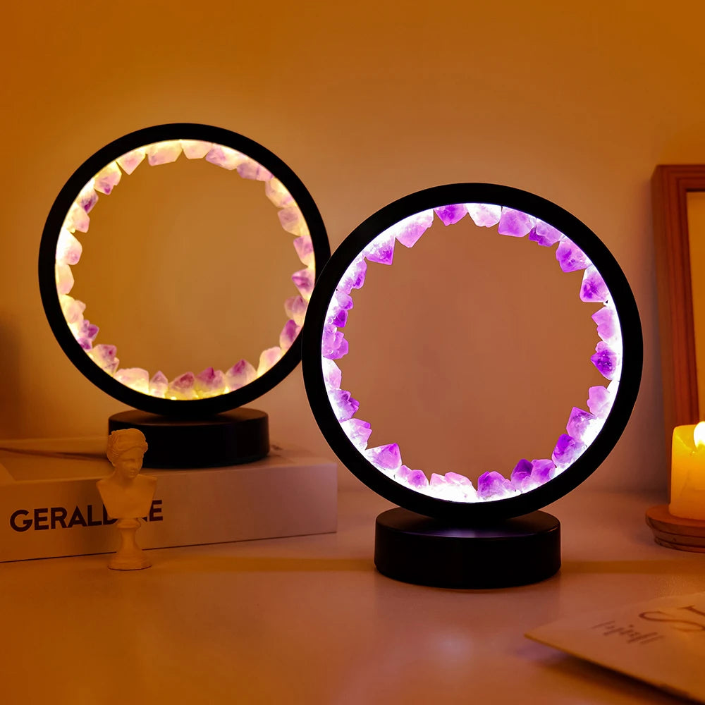 Natural Gemstone Crystal Lamp