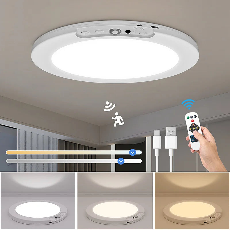 Motion Sensor Ceiling Light With Remote