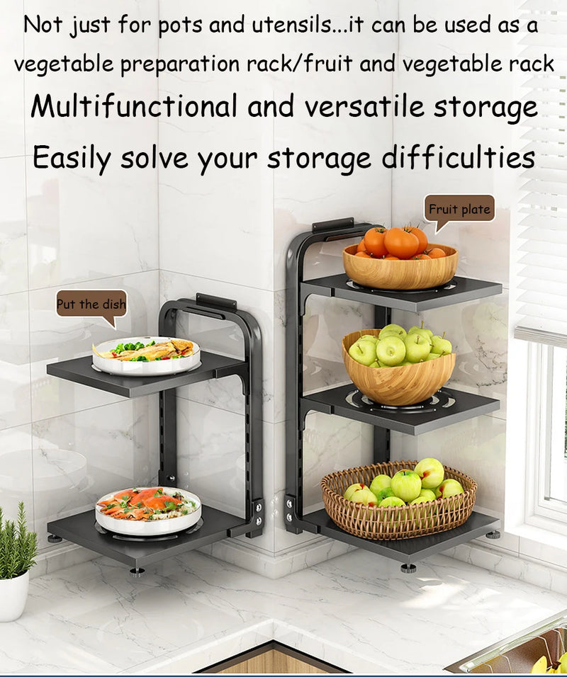 Adjustable Kitchen Pot Storage Rack