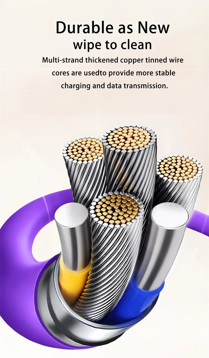 Multi-Functional 4 In 1 Fast Charging Data Cable