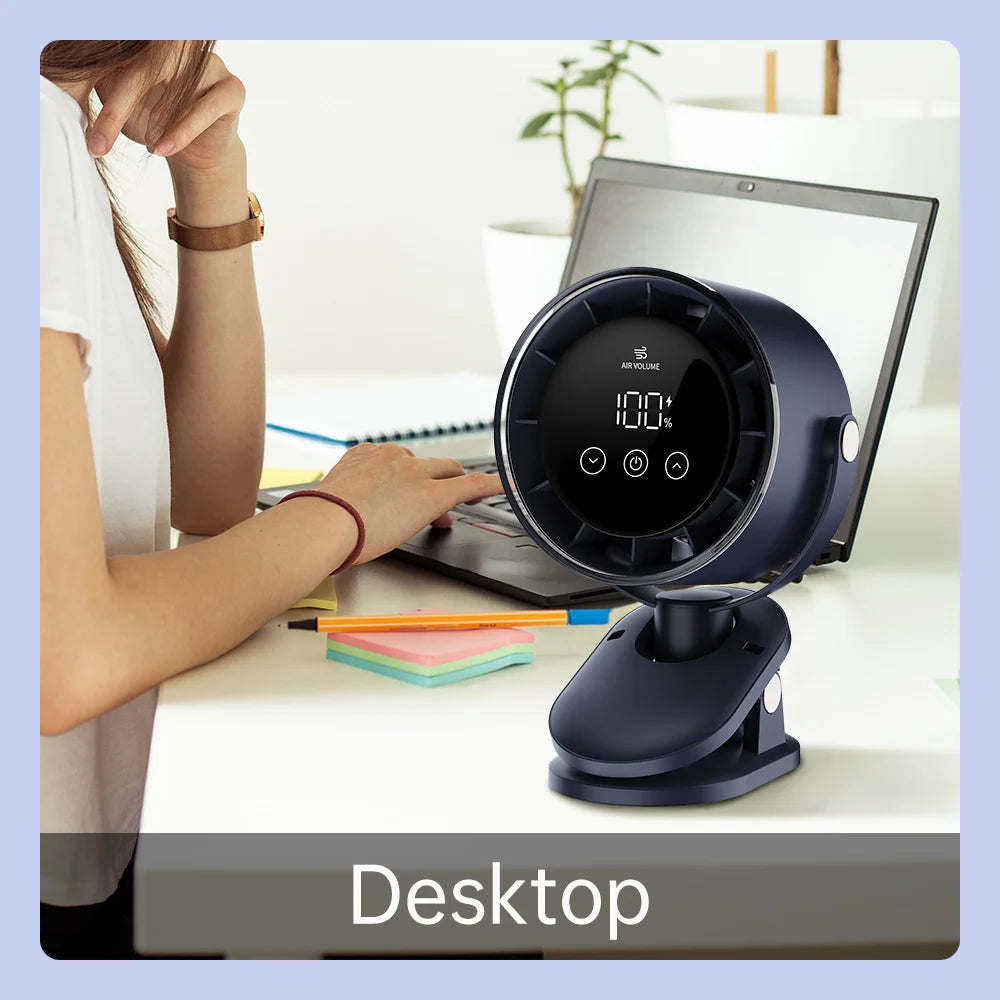 Rechargeable Clip-On Turbo Fan