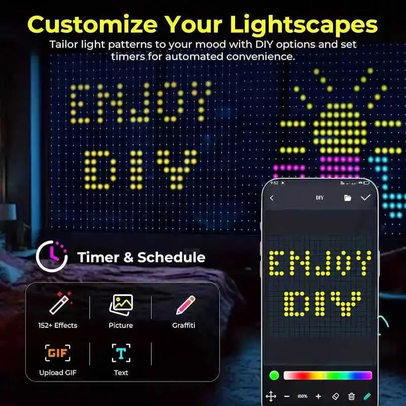 Smart LED Curtain String Lights
