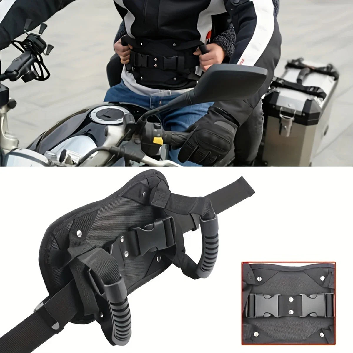 Motorcycle Rear Seat Passenger Safety Armrests