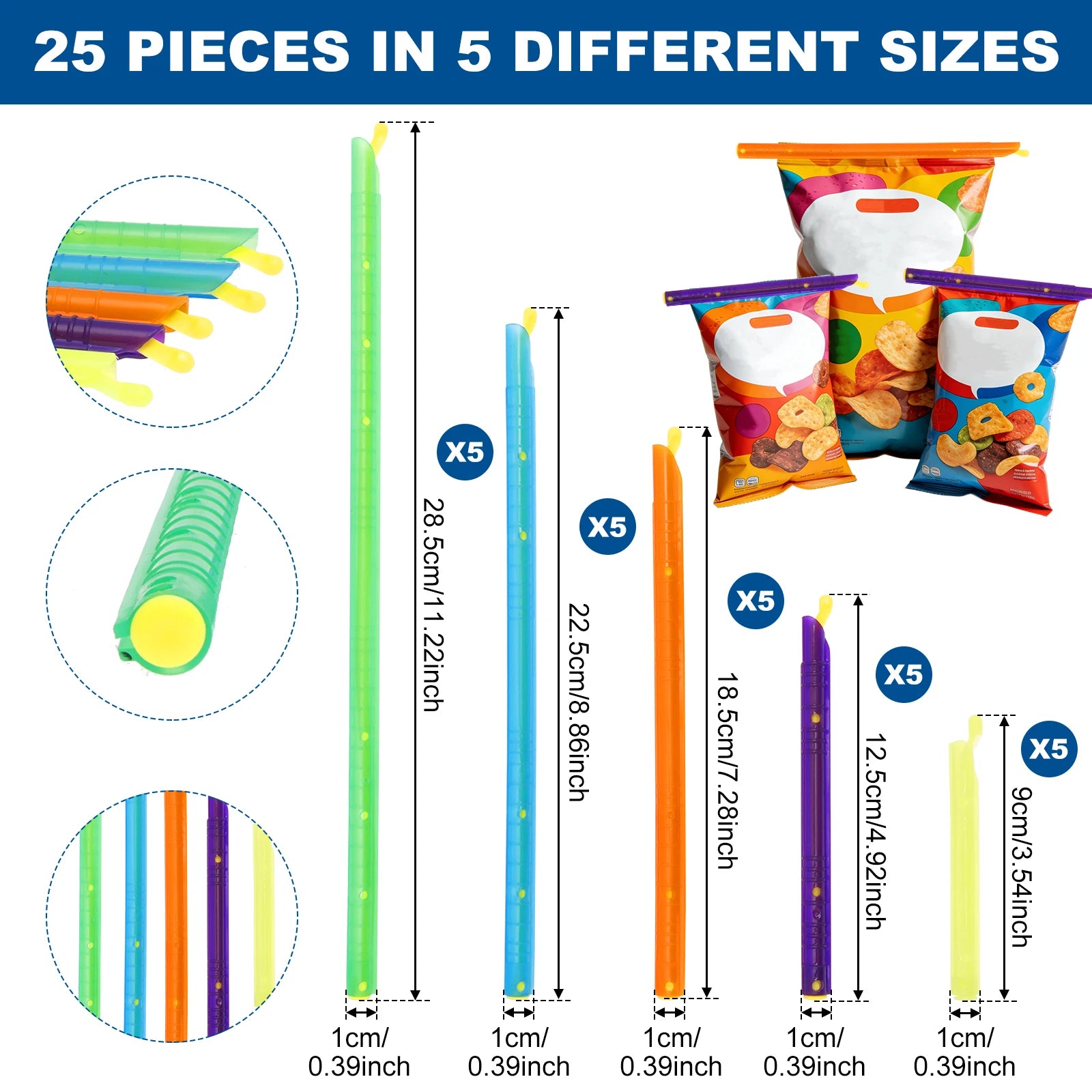 25-30Pcs Snack Bag Sealing Clip
