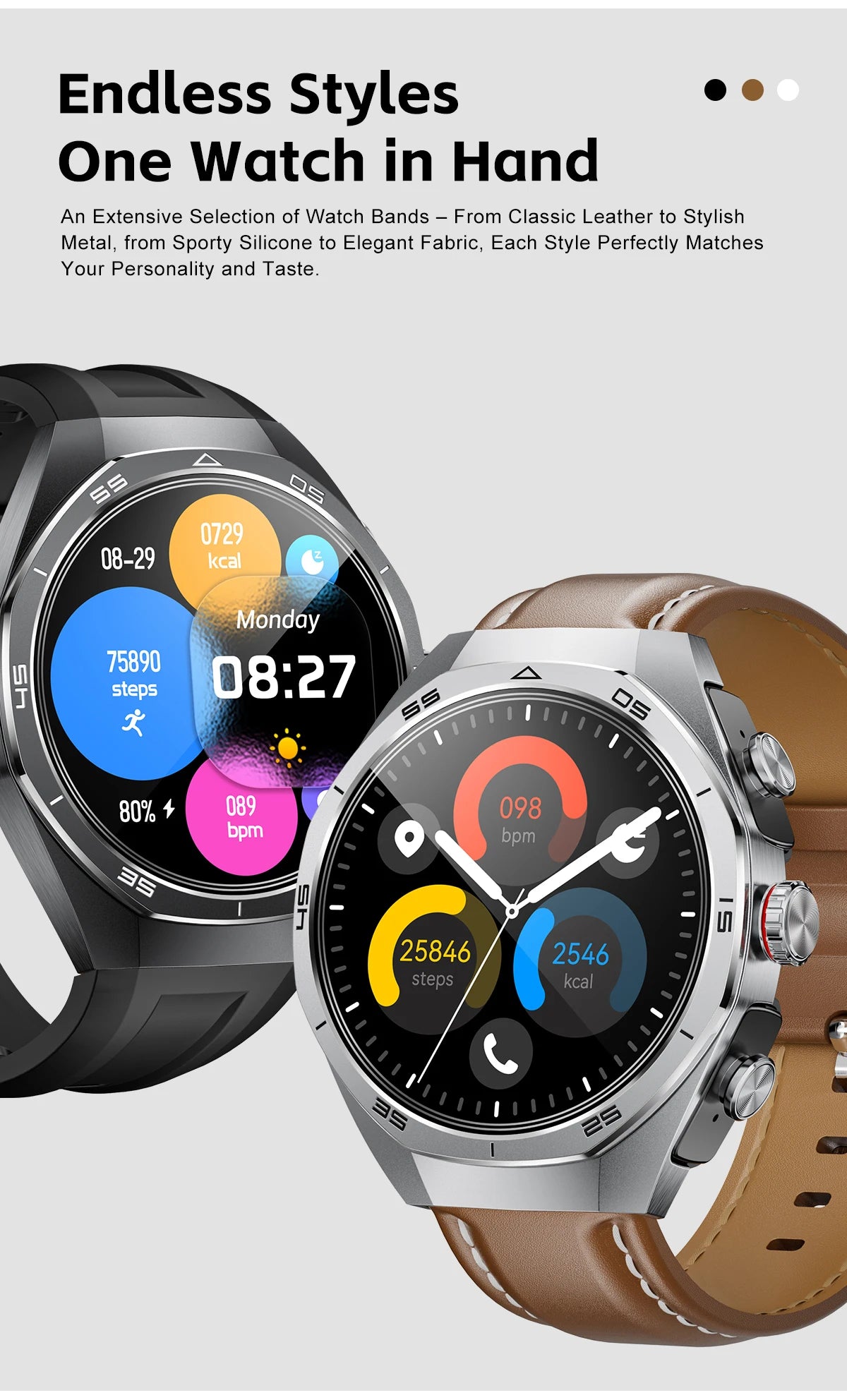 Smart Two-in-one Bluetooth Watch