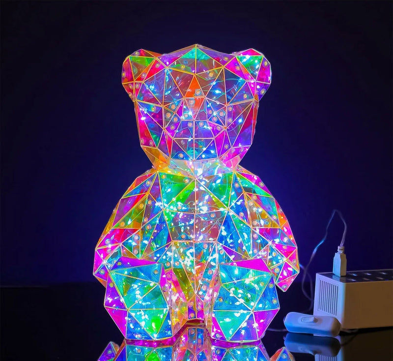 Colorful Glowing Teddy Bear