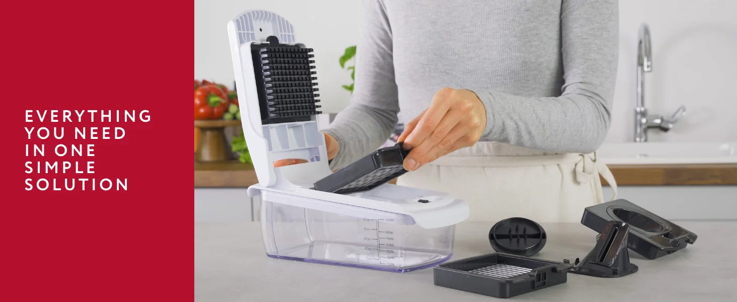 Multislicing Vegetable Chopper With Container