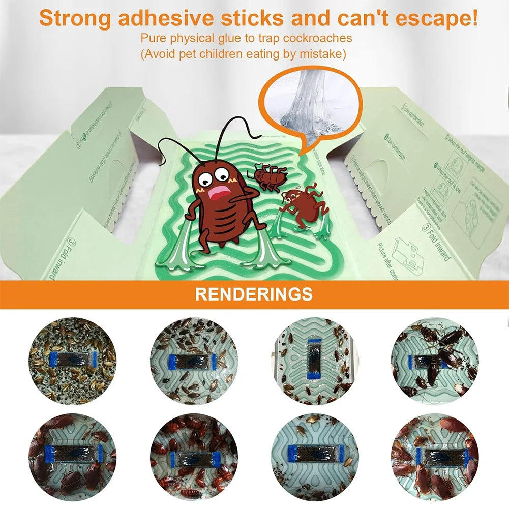 10 Pack Roach Baited Glue Traps