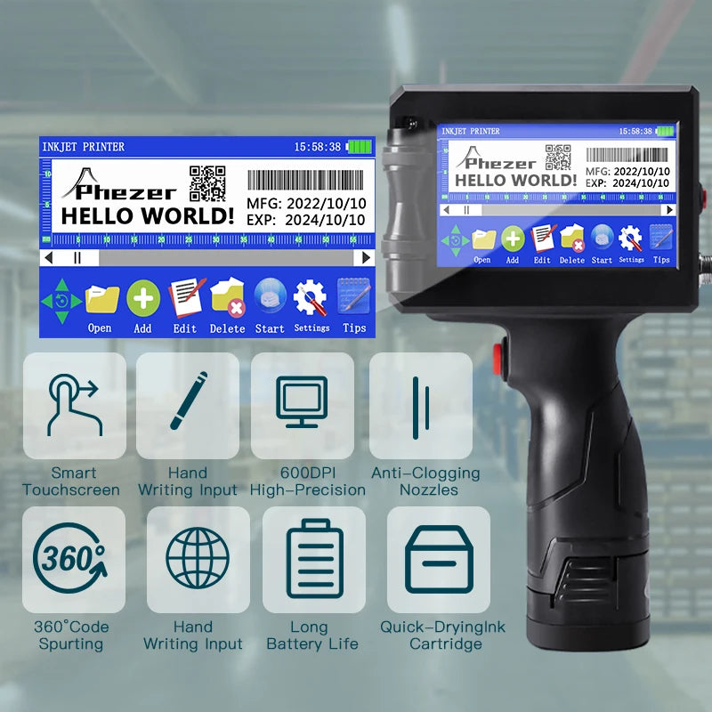 Handheld Inkjet Label Printer