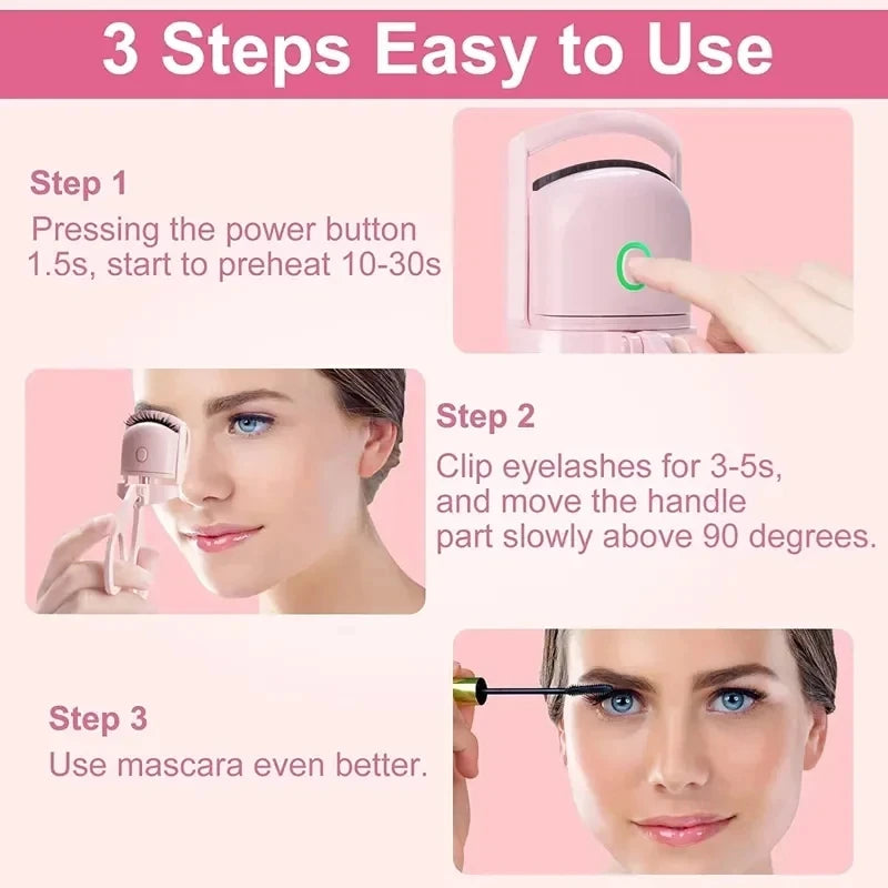 Rechargeable Eyelash Curler with LCD Display