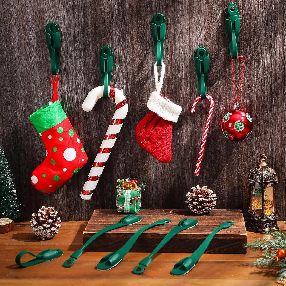 Reusable Festive Mantel Hooks