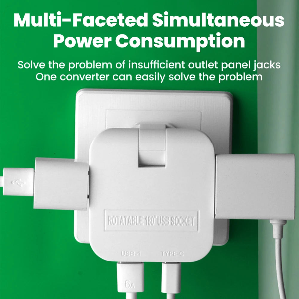 180° Rotatable Socket Converter For Phone