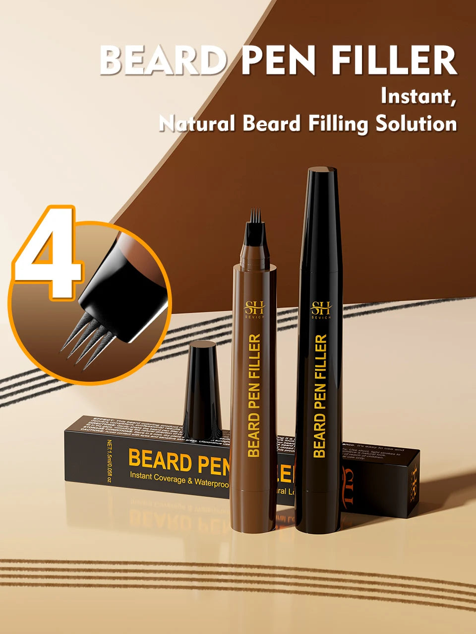 Waterproof Beard  Filler Pen