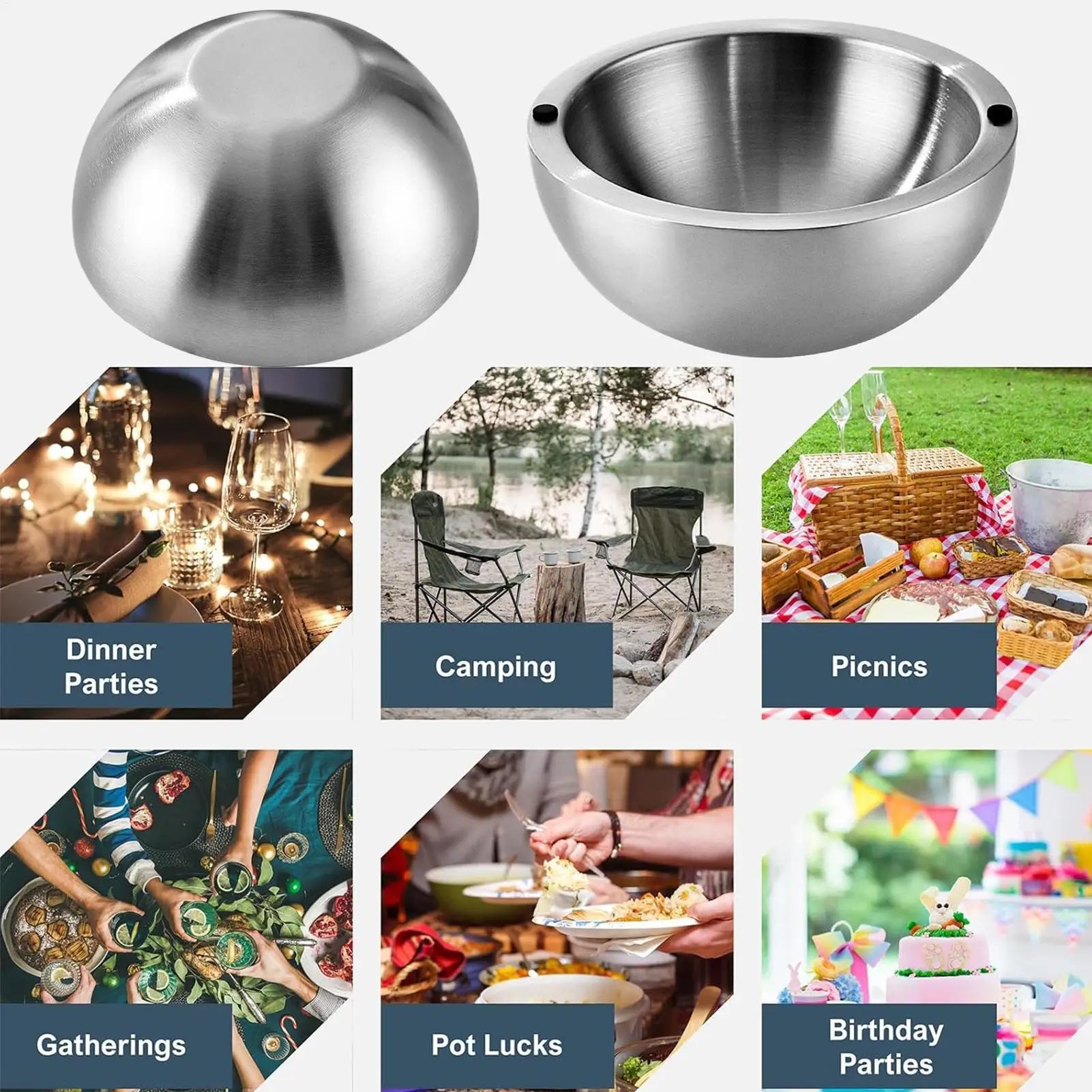 Stainless Steel Double Walled Insulated Bowl