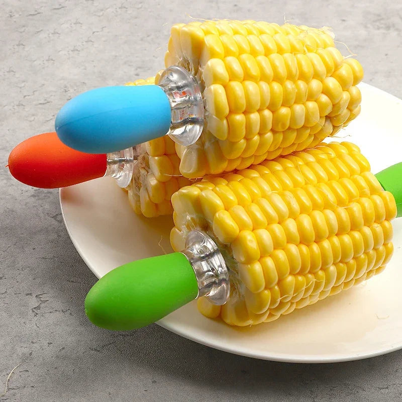 Stainless Steel Pin Corn Holders