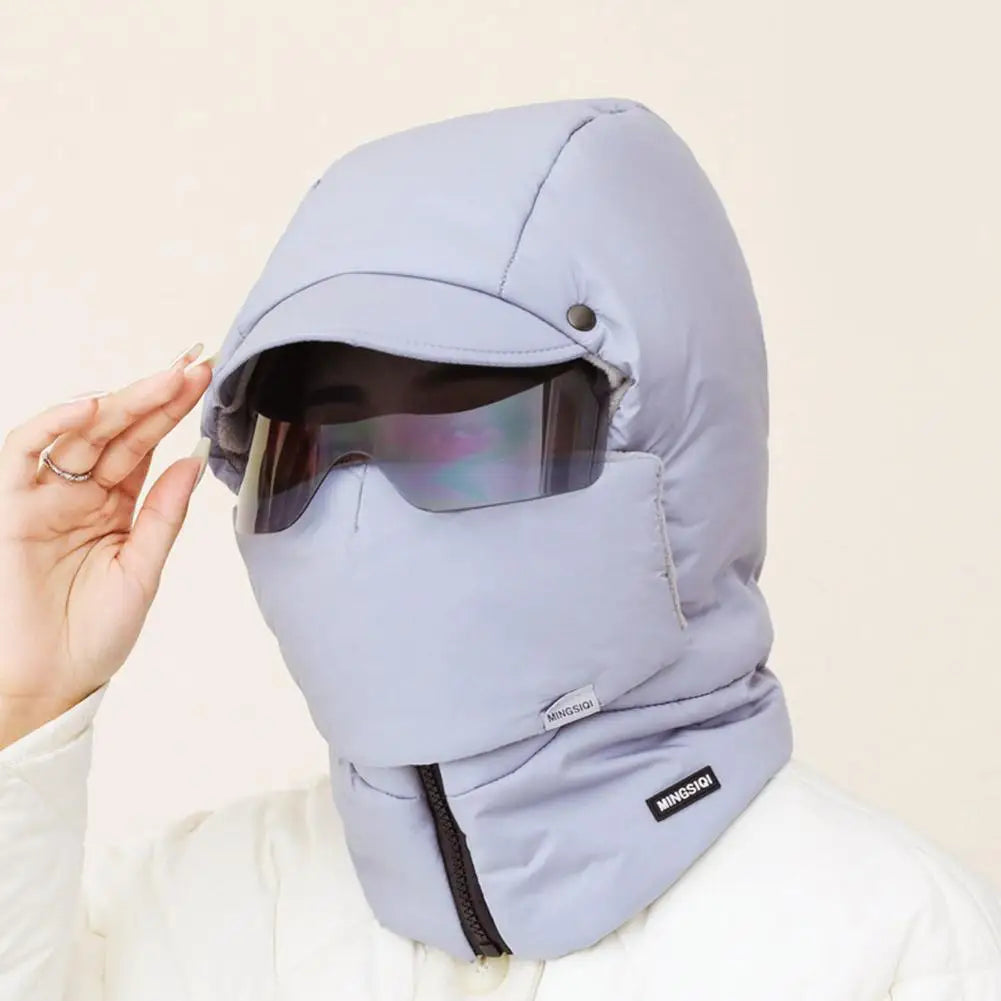 Unisex Winter Warm Hooded Cap with Mask