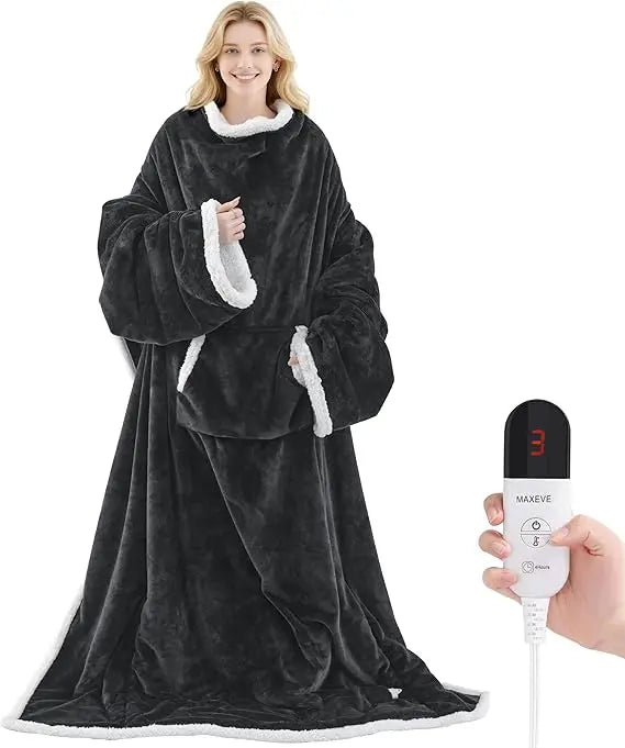 Wearable Electric Blanket With Foot Pocket