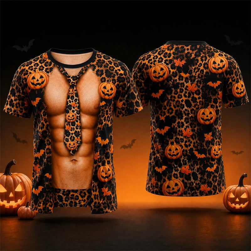 Men’s 3D Muscle Print T-Shirt