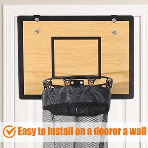 Wooden Basketball Hoop Laundry Hamper