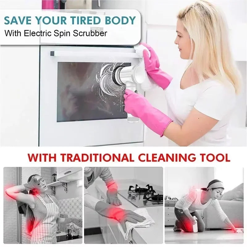 Multi-functional Wireless Electric Scrubber
