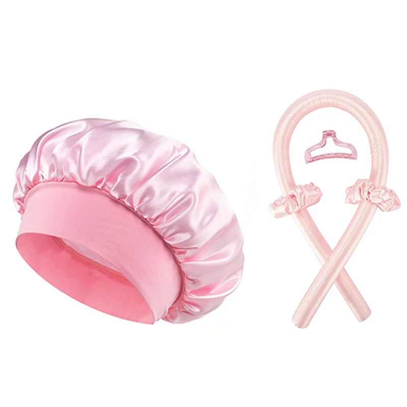 Heatless Hair Curler & Sleep Cap Set