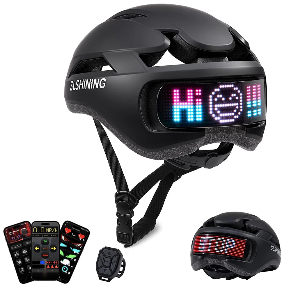 Bike Helmet with LED Display