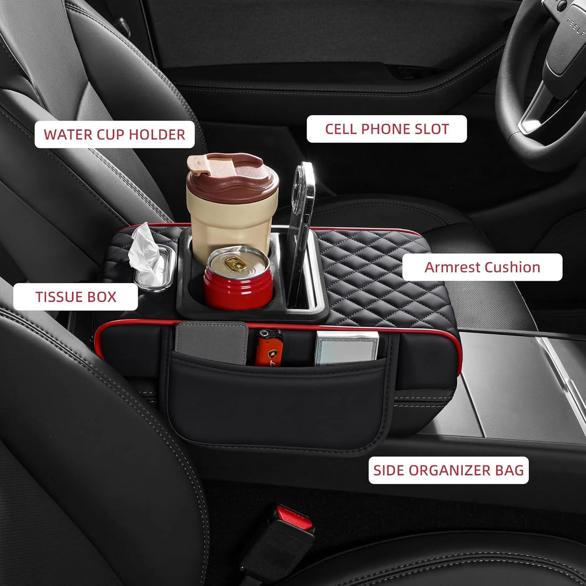 Multifunctional Car Armrest Organizer