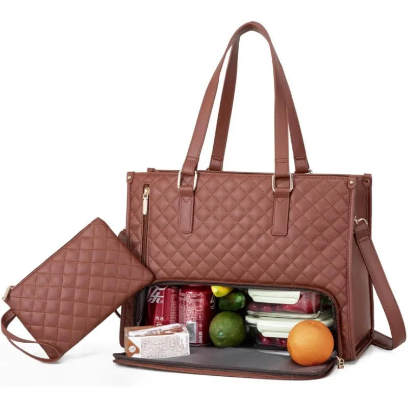 2-in-1 Laptop Bag with Insulated Lunch Compartment